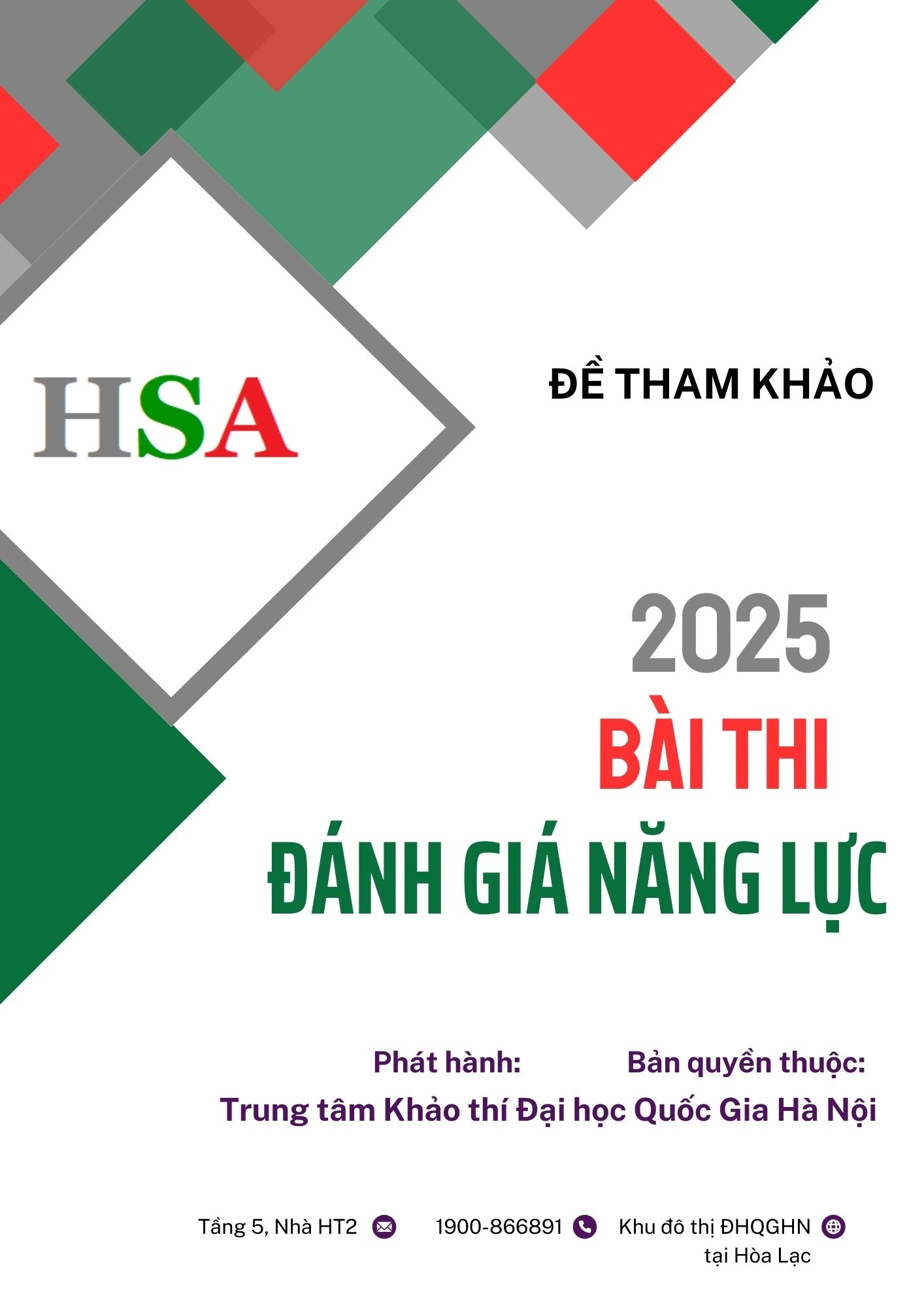 Đề thi tham khảo bài thi đánh giá năng lực năm 2025