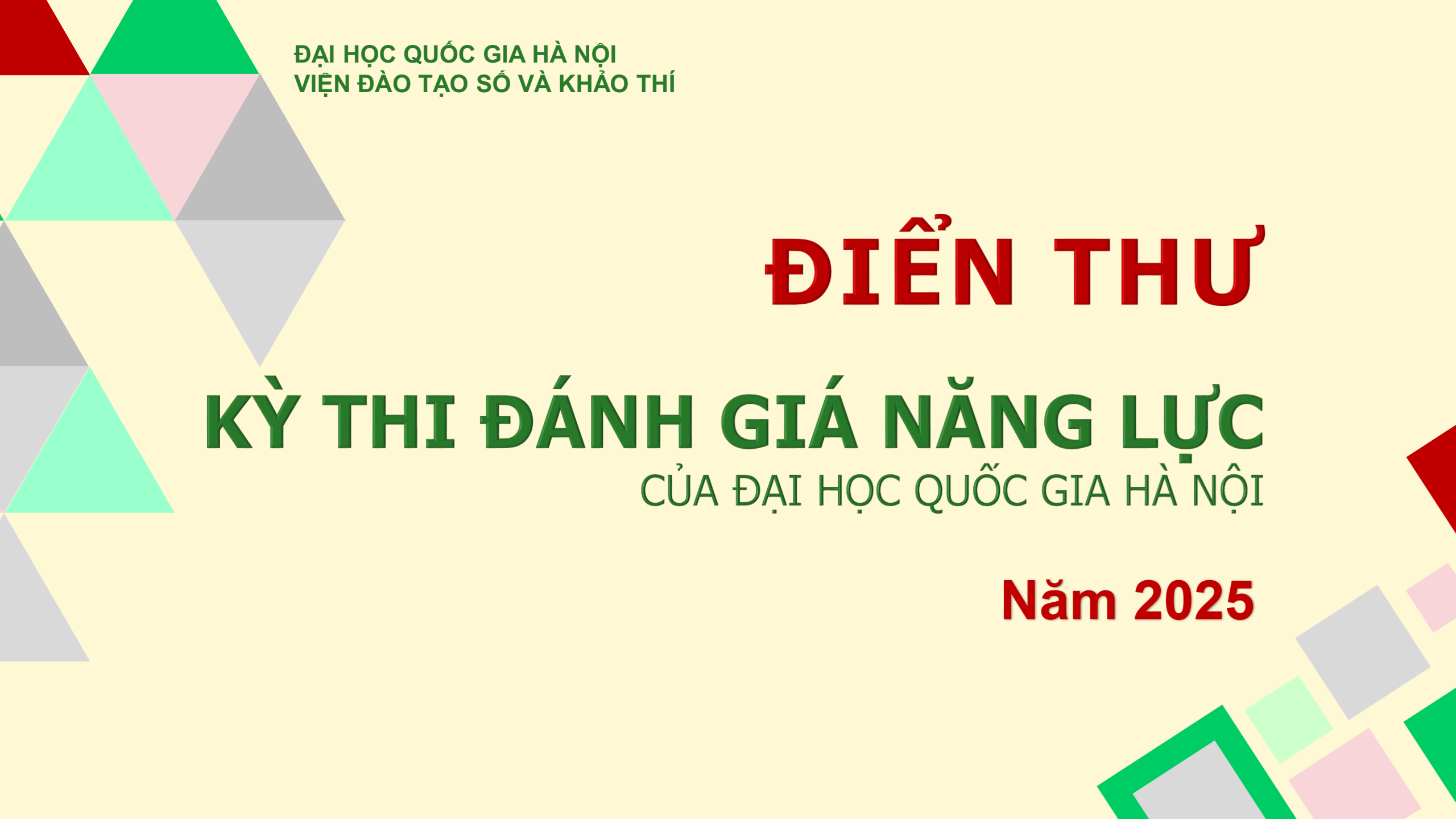 Điển thư HSA 2025